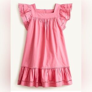 Crewcuts Girls' ruffle-shoulder dress with eyelet trim. 2T